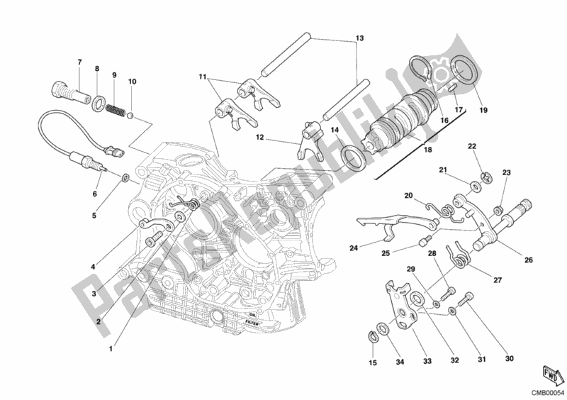 Alle onderdelen voor de Schakelmechanisme van de Ducati Superbike 999 R 2005